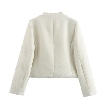 Hathne Women's Stylish Tweed Blazer for Every Occasion