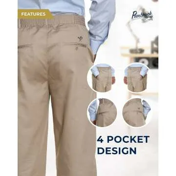 Pembrook Adaptive Elastic Waist Pants for Seniors