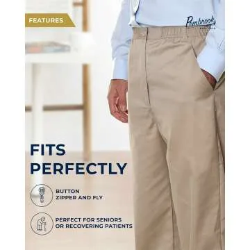 Pembrook Adaptive Elastic Waist Pants for Seniors