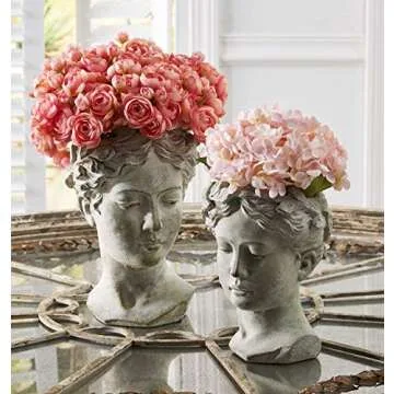 K&K Interiors 14463B 11 Inch Cement Garden Goddess Planter