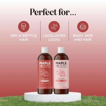 Argan Oil of Morocco Shampoo and Conditioner - Sulfate Free Shampoo and Conditioner Set for Color Tr...