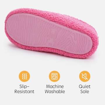 RockDove Women's Teddy Fleece Closed Back Indoor Slipper
