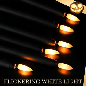 Macarrie 24 Packs Flameless Taper Candles Battery Operated 11 Inch Long Candle Light LED Flameless C...