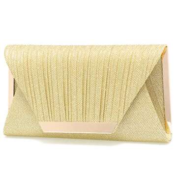 Mihawk Gold clutch purses for women evening bags and clutches for women evening bag purses and handbags evening clutch purse(Gold)