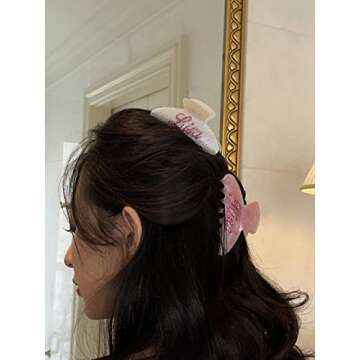 YorzAhar Hair Clips, Large 4 Inch Nonslip Banana Clip with Customizable Rhinestones, Hair Claw Clips for Women Thin Hair, 10 Pieces