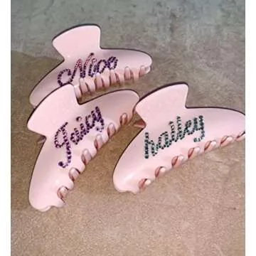 YorzAhar Hair Clips, Large 4 Inch Nonslip Banana Clip with Customizable Rhinestones, Hair Claw Clips for Women Thin Hair, 10 Pieces