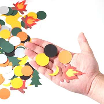 VAVAYAO 210PCS Little Explorer Confetti - Camping Party, the First Birthday Bonfire, Adventure, a Ha...