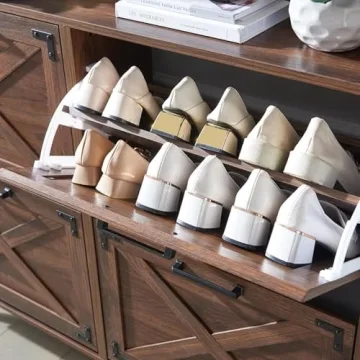 Barnyatoh Shoe Storage Cabinet with Farmhouse Design