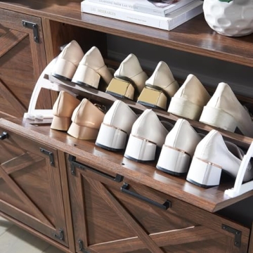 Barnyatoh Shoe Storage Cabinet with Farmhouse Design