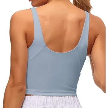 Dragon Fit Sports Bra Comfortable Supportive Tank in Blue
