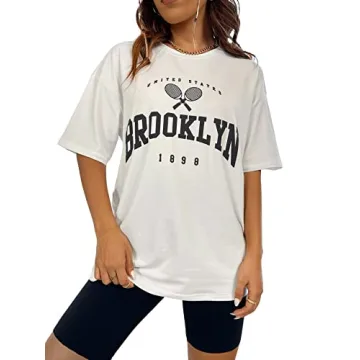 Verdusa Women's Oversized Letter Graphic Tee - Stylish Comfort