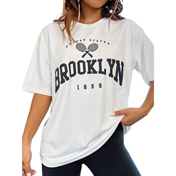 Verdusa Women's Oversized Letter Graphic Tee - Stylish Comfort
