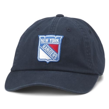 AMERICAN NEEDLE New York Rangers NHL Baseball Hat - Casual Adjustable Fit Dad Cap, Blue Line Collect...