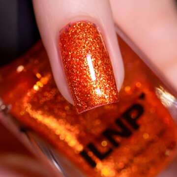 ILNP Carved - Jack-O'-Lantern Orange Shimmer Nail Polish