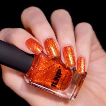 ILNP Carved - Jack-O'-Lantern Orange Shimmer Nail Polish