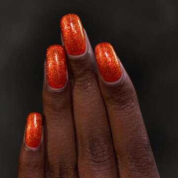 ILNP Carved - Jack-O'-Lantern Orange Shimmer Nail Polish