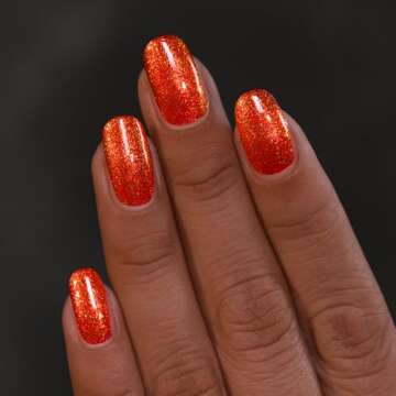 ILNP Carved - Jack-O'-Lantern Orange Shimmer Nail Polish