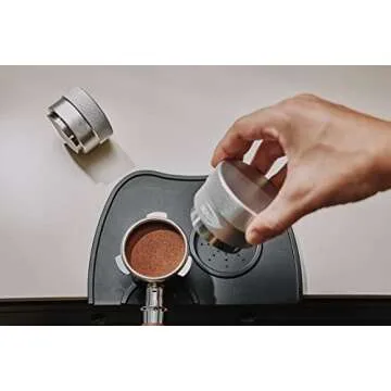 IKAPE Coffee Products, 53MM Coffee Distributor, Gravity Adaptive Espresso Distributor Fits All 54MM Espresso Portafilter, Compatible with 54MM Breville Bottomless Portafilter (Silver)