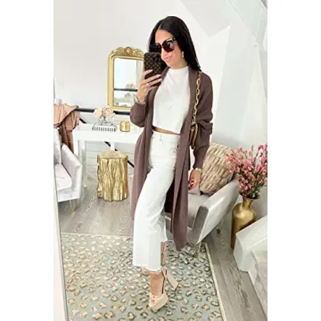 LILLUSORY Cozy Oversized Long Cardigan for Women