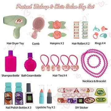 Meland Toddler Vanity Set - Kids Toy Vanity Table for Little Girls with Sound and Light Mirror and Beauty Accessories, Birthday Toys for Little Princess Pretend Play