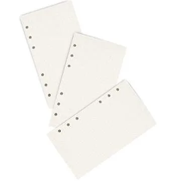 A6 Refill Paper, 3 Pack Loose Leaf Paper, 6-Holes Inserts Dotted Filler Paper Leather Journal Notebook Refillable Paper for 6 Ring Refillable A6 Binder Notebook Planner (135 Sheets 270 Pages)