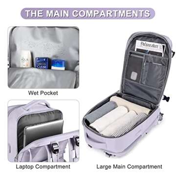 Carry On Backpack for Women - Airline Approved Travel