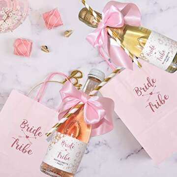 Mini Champagne Labels for Bachelorette Party Decorations