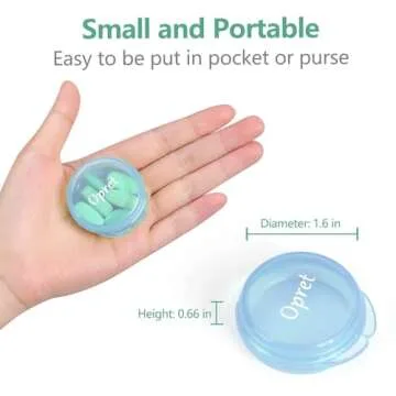 Opret Small Pill Box (3 Pcs), Cute Pill Case Portable for Pocket Purse Briefcase Travel Pills Box Medicine Storage Container Earplug Case (Rose&Blue&Purple)