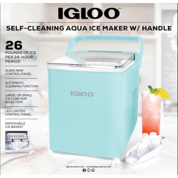 Igloo Portable Ice Maker – Self-Cleaning & Fast Ice