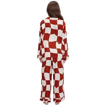 YiNi LuLu Silk Satin Pajamas Set for Women - Stylish Comfort