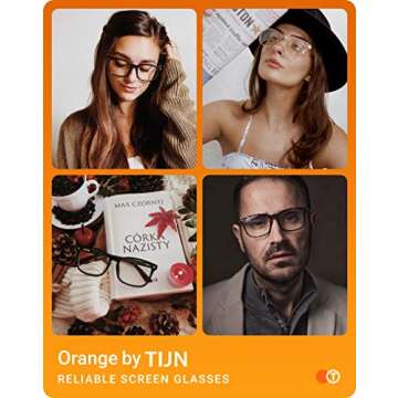 TIJN Blue Light Blocking Glasses for Women & Men – Stylish Anti Blue Ray Eyewear