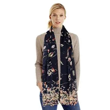 GERINLY Fashion Dark Blue Scarf for Women