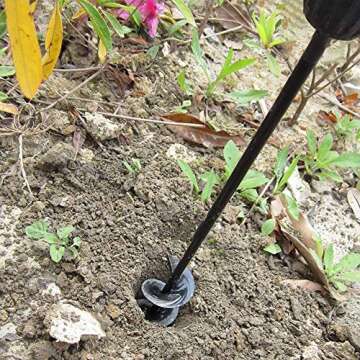 SYITCUN Auger Drill Bit for Planting 2"x24", Post Hole Auger for Planting Bulbs, Easy Post Hole Digger with Drill for 3/8”Hex Drive Drill