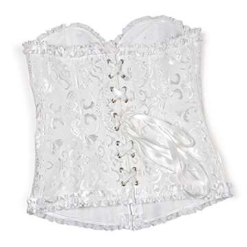 frawirshau Corset Top Plus Size Corsets for Women Bustiers & Corsets White Corset Renaissance Corset Size XS