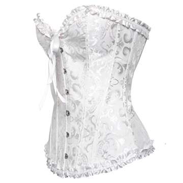 frawirshau Corset Top Plus Size Corsets for Women Bustiers & Corsets White Corset Renaissance Corset Size XS