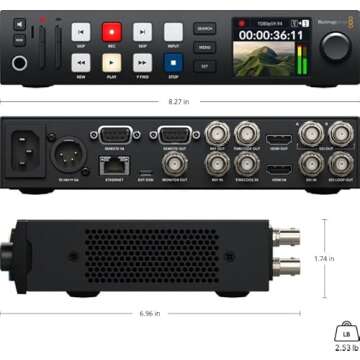 Blackmagic Design HyperDeck Studio HD Plus Recorder (HYPERD/ST/DCHP)