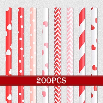 FEPITO 200Pcs Eco-Friendly Paper Straws for All Occasions