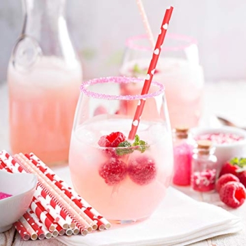 FEPITO 200Pcs Eco-Friendly Paper Straws for All Occasions