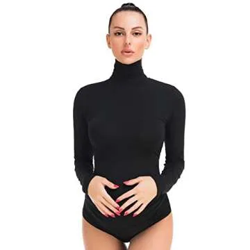 Stylish QIAIYALA Maternity Shirt Bodysuit for Women