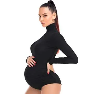 Stylish QIAIYALA Maternity Shirt Bodysuit for Women