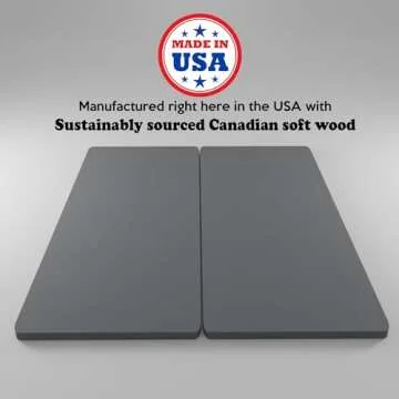 Treaton,1.5-Inch Split Fully Assembled Bunkie Board for Mattress/Bed Support, King, Grey