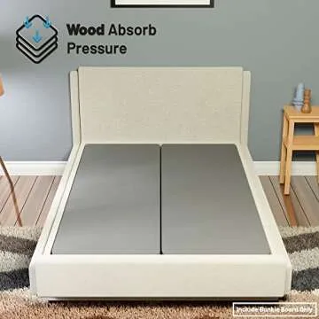 Treaton,1.5-Inch Split Fully Assembled Bunkie Board for Mattress/Bed Support, King, Grey