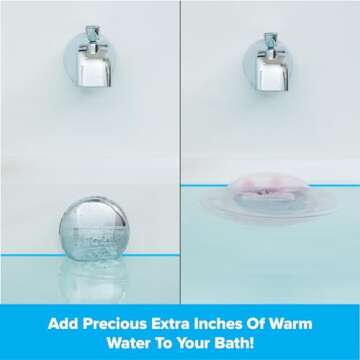SlipX Solutions Bottomless Bath | Overflow Drain Cover for Tub | Best Gifts for Mom, Spa & Bath Accessories | Drain Block, Water Stopper Plug | Bath Essentials for Women | 4" Diameter, Coral