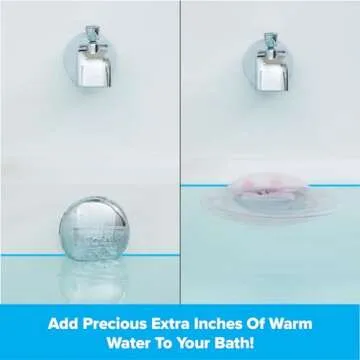 SlipX Solutions Bottomless Bath | Overflow Drain Cover for Tub | Best Gifts for Mom, Spa & Bath Accessories | Drain Block, Water Stopper Plug | Bath Essentials for Women | 4" Diameter, Coral