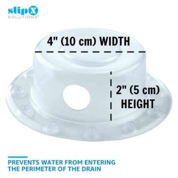 SlipX Solutions Bottomless Bath | Overflow Drain Cover for Tub | Best Gifts for Mom, Spa & Bath Accessories | Drain Block, Water Stopper Plug | Bath Essentials for Women | 4" Diameter, Coral