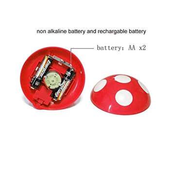 Gocomcom HONBAY Mini Cute Table Dust Vaccum Cleaner, Mushroom Shaped New Portable Corner Desk Vaccum Cleaner Mini Cute Vacuum Cleaner Dust Sweeper (RED)