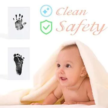 MengNi Baby Footprint Kit - Safe Inkless Keepsake