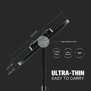 GVM Key Light, 14" LED Video Light with APP Control, Bi-Color Round Lighting, Ultra Thin 60W 3200-56...