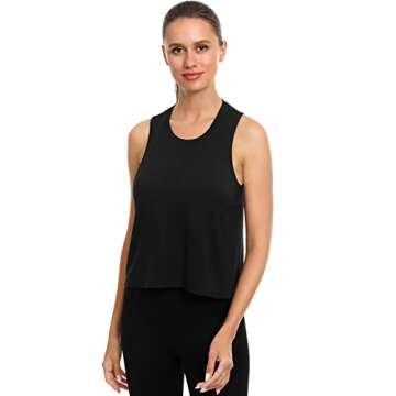 Star Vibe Flowy Crop Tank Tops for Women - 4 Pack of Stylish Essentials