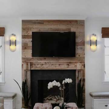 Sucelating 13.8 inch Modern Marble Sconces,Indoor Alabaster Wall Sconces, Alabaster Sconces for Living Room Modern Alabaster Sconces Wall Lighting for Dining Room Stairs Bedroom